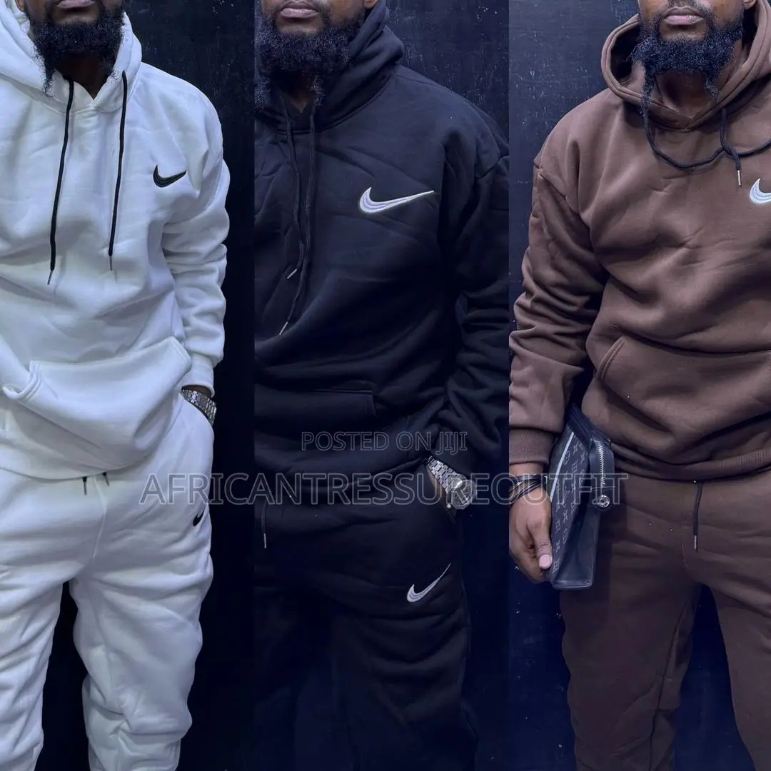 Nike Set Tracksuit Featuring Hoodie and Sweatpant Available Size M—2xl