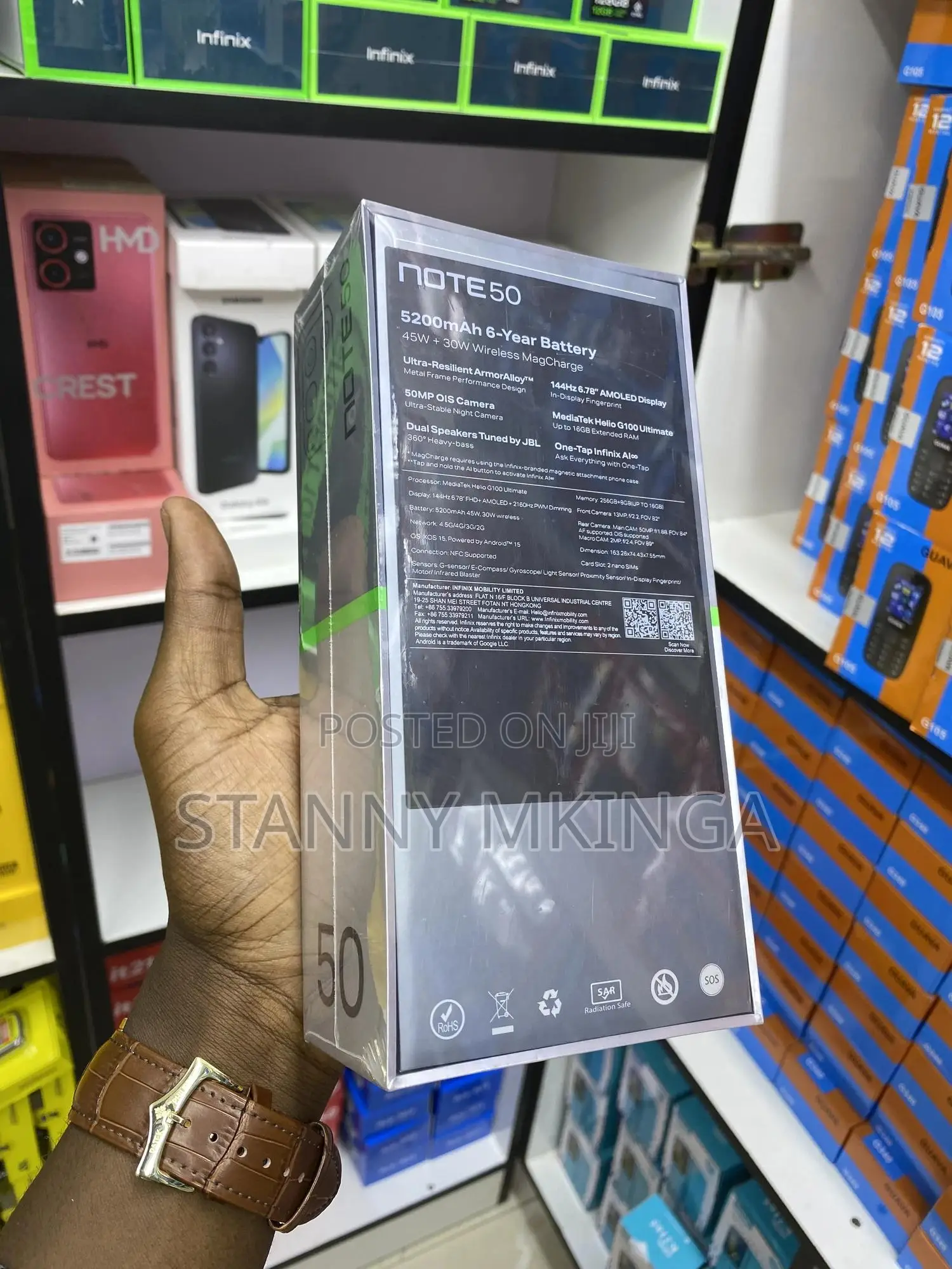 New Infinix Note 50 4G 256 GB Black