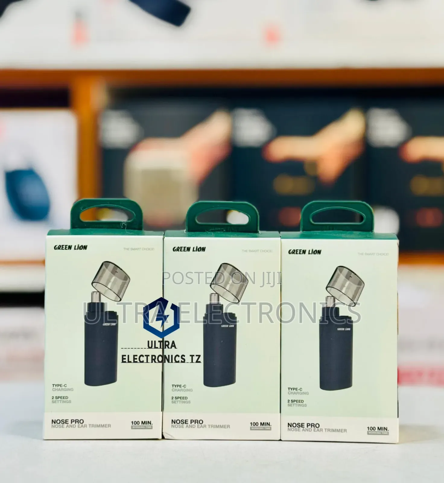Green Lion Nose and Ear Trimmer Rechargeable Nywele Za Pua Na Masikio