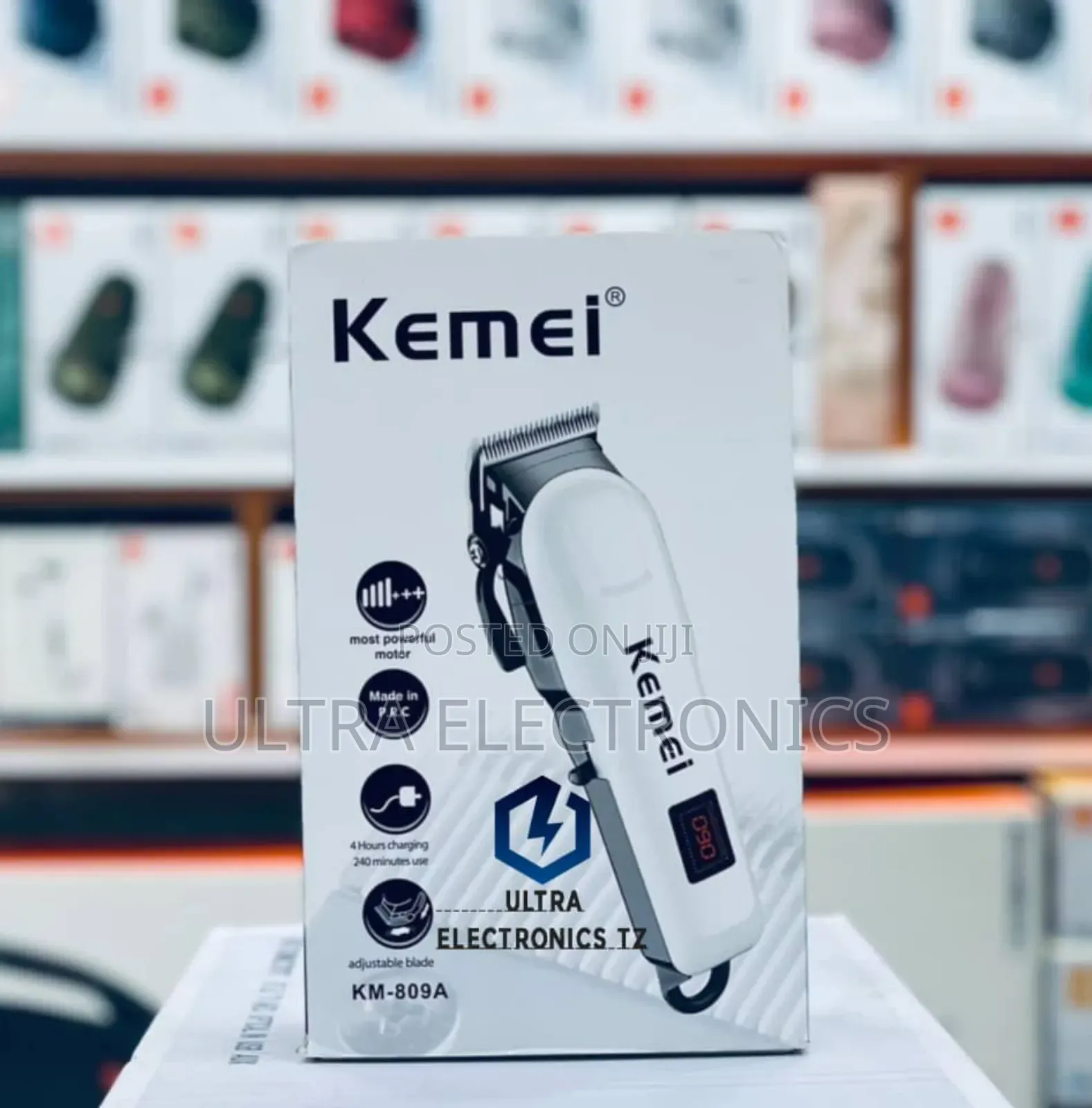 Kemei Hair Trimmer Rechargeable Adjustable Blade Inanyoa Na Kuchonga