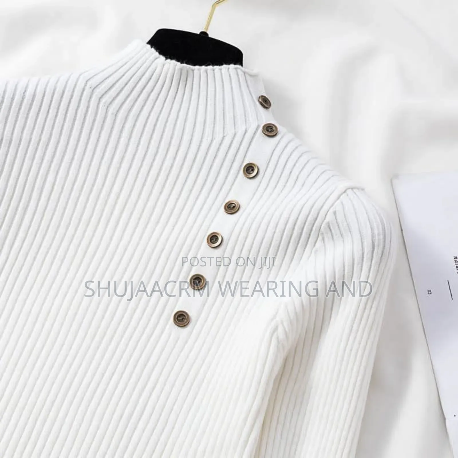 Knitted Button Tee Available Free Size |Ladies Pullneck