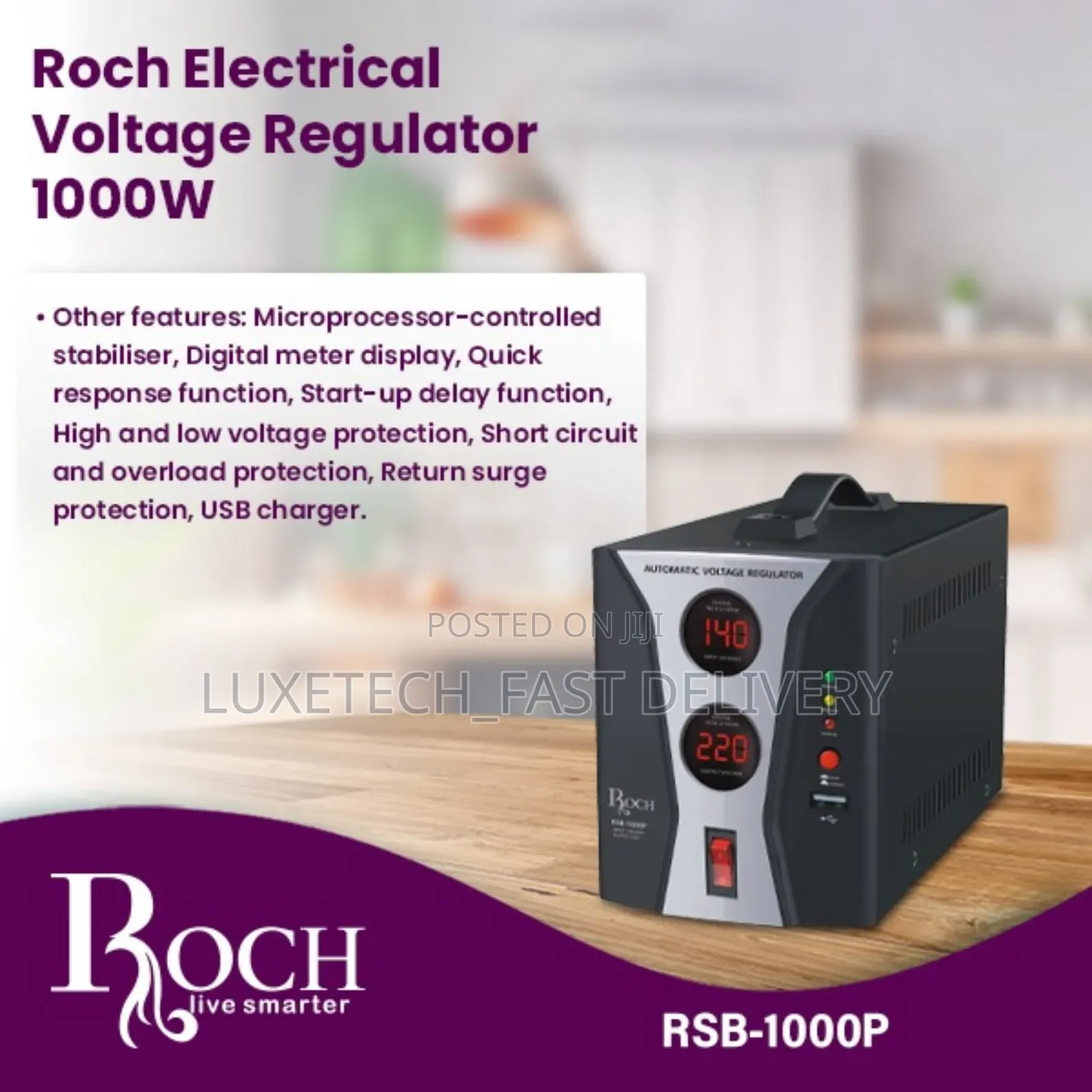 Roch Automatic Voltage Stabilizer 1000 Watts