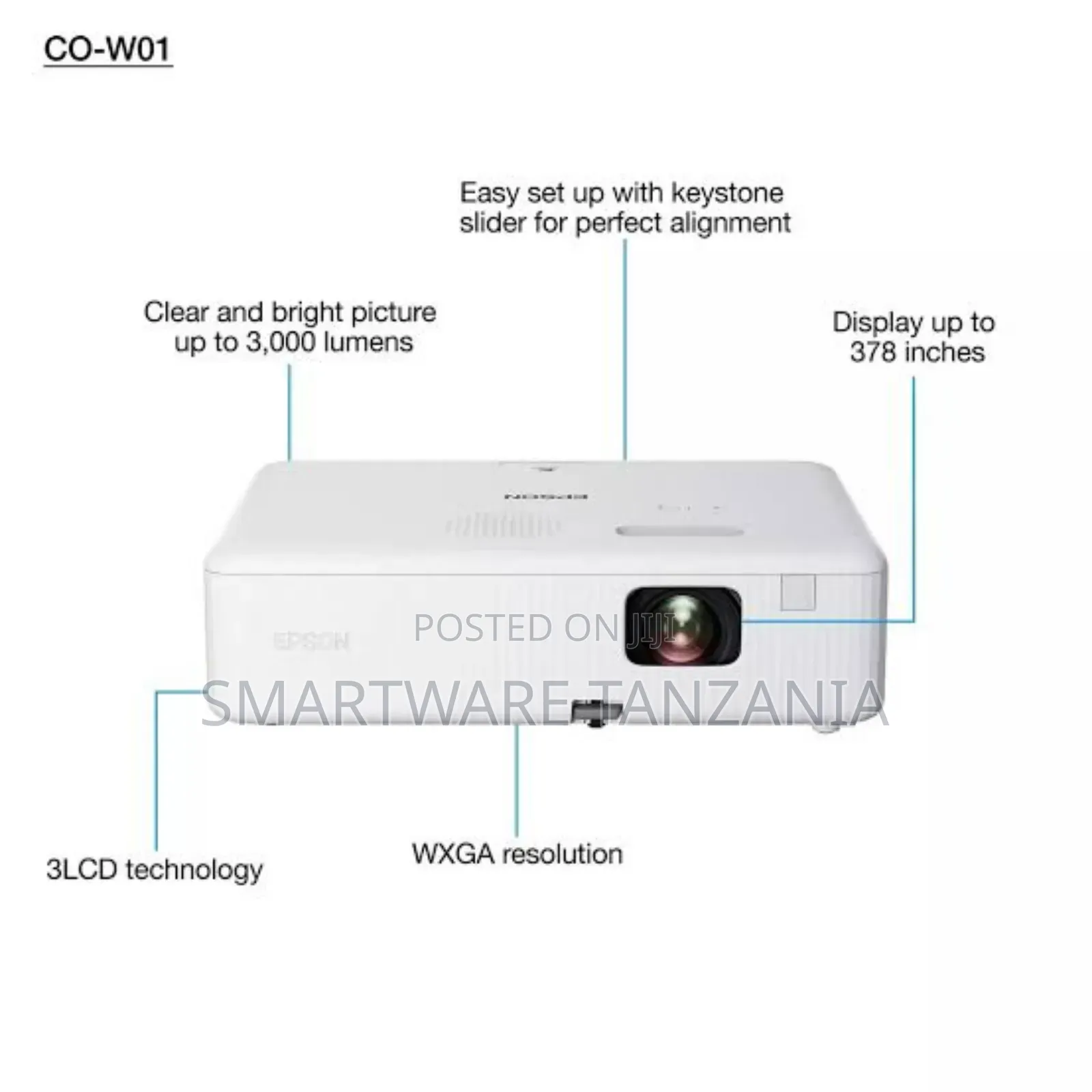 Epson Co-w01 Multimedia Projector – Presentation Entertainment Hub