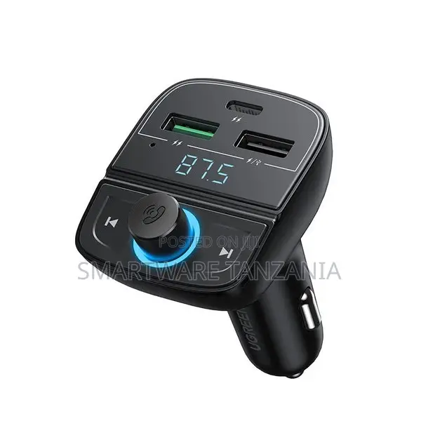 Ugreen Fm Transmitter Bluetooth 5.0 Mp3 Car Charger 3x Usb Tf Micro Sd