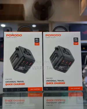 Porodo Universal Travel Gan Quick Charger - Black