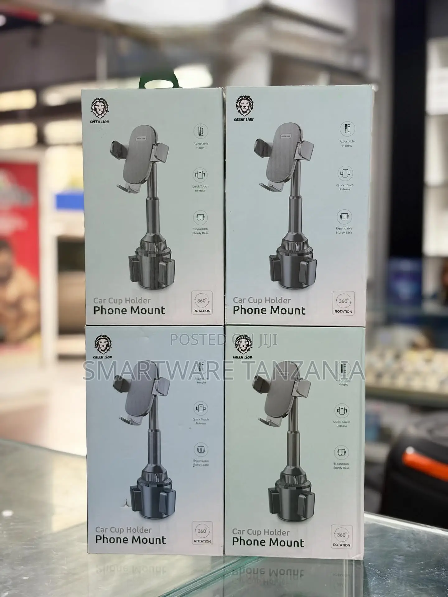 Green Lion 360° Car Cup Holder Car Cup Holder Cellphone Mount Stand