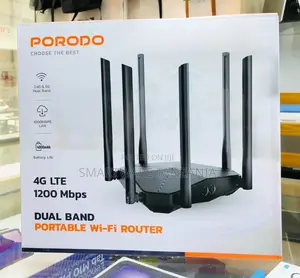 Porodo Dual-Band Wi-Fi 4g Lte Router 1200mbps, 2.5ghz 5g Bands