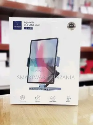 Wiwu Adjustable Usb-C Hub Stand (8 in 1) Adjustable Usb-C Hub Stand