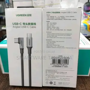 Ugreen Right Angle Usb C To Usb C Cable, 90 Degree Fast Charging Cable