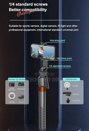 Q13 Smart Selfie Stick, Tabletop Stand, and Tripod (3-in-1) Automatic