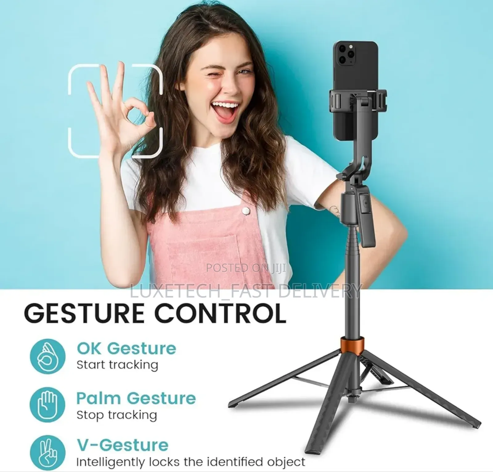 Q13 Smart Selfie Stick, Tabletop Stand, and Tripod (3-in-1) Automatic