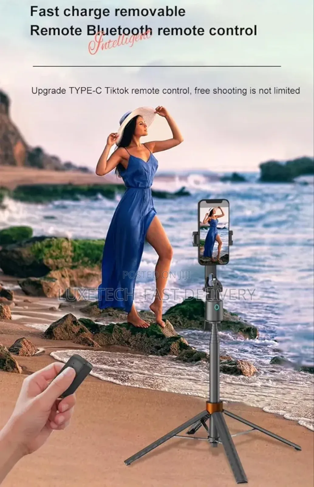 Q13 Smart Selfie Stick, Tabletop Stand, and Tripod (3-in-1) Automatic