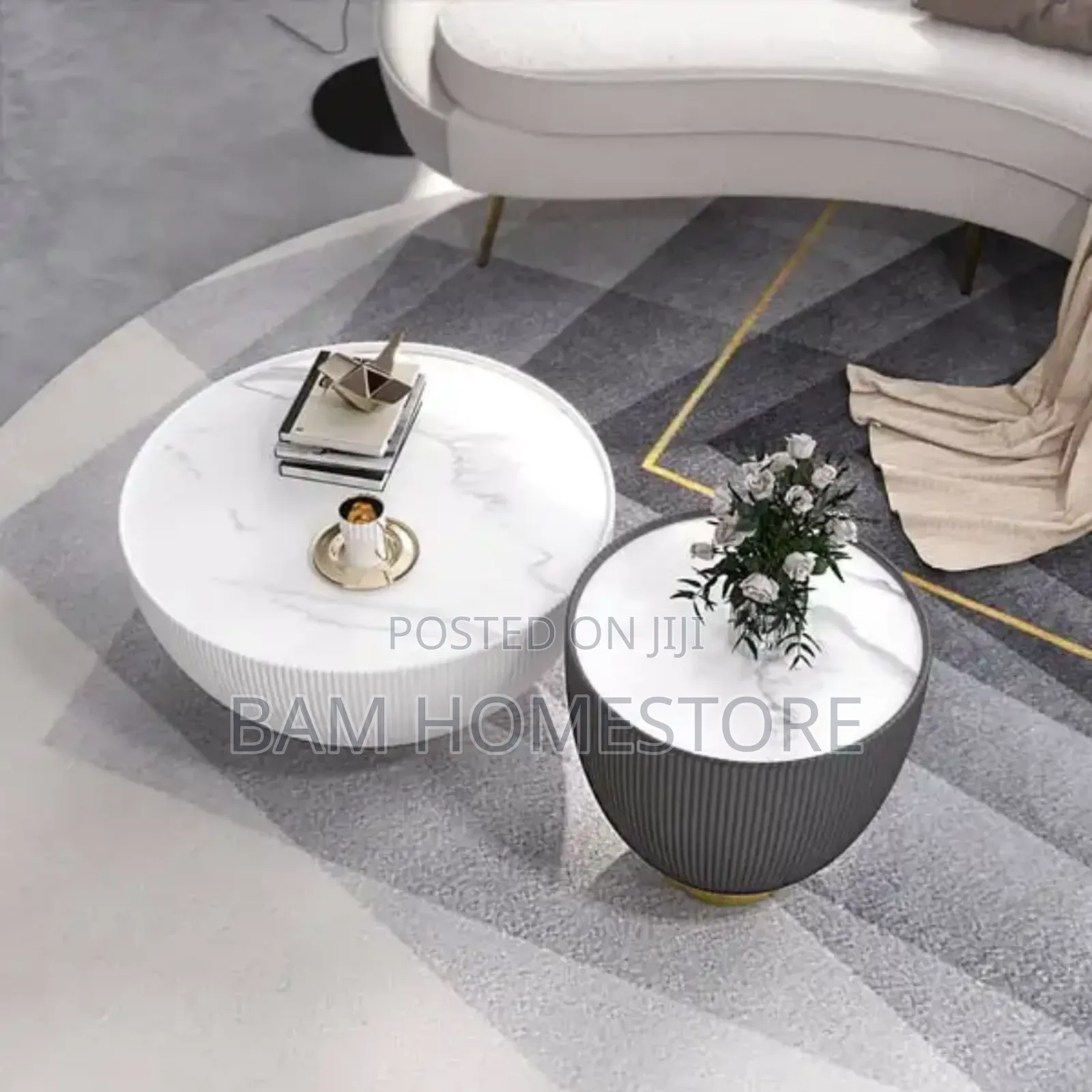 Modern Marble Nesting Coffee Table Set