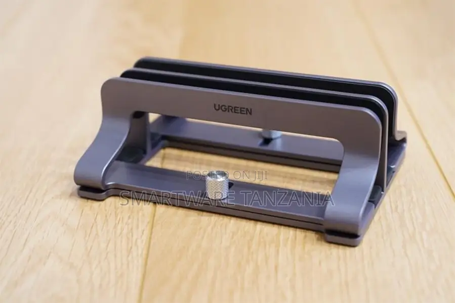 Vertical Laptop Holder | 2-Slot Desk Space Saving Organizer Stand