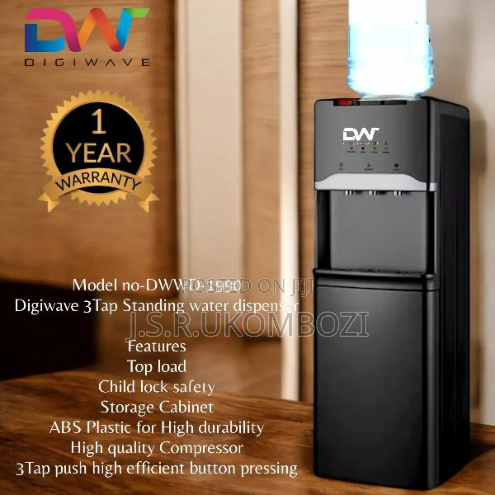 Water Dispenser With Storage Cabinet