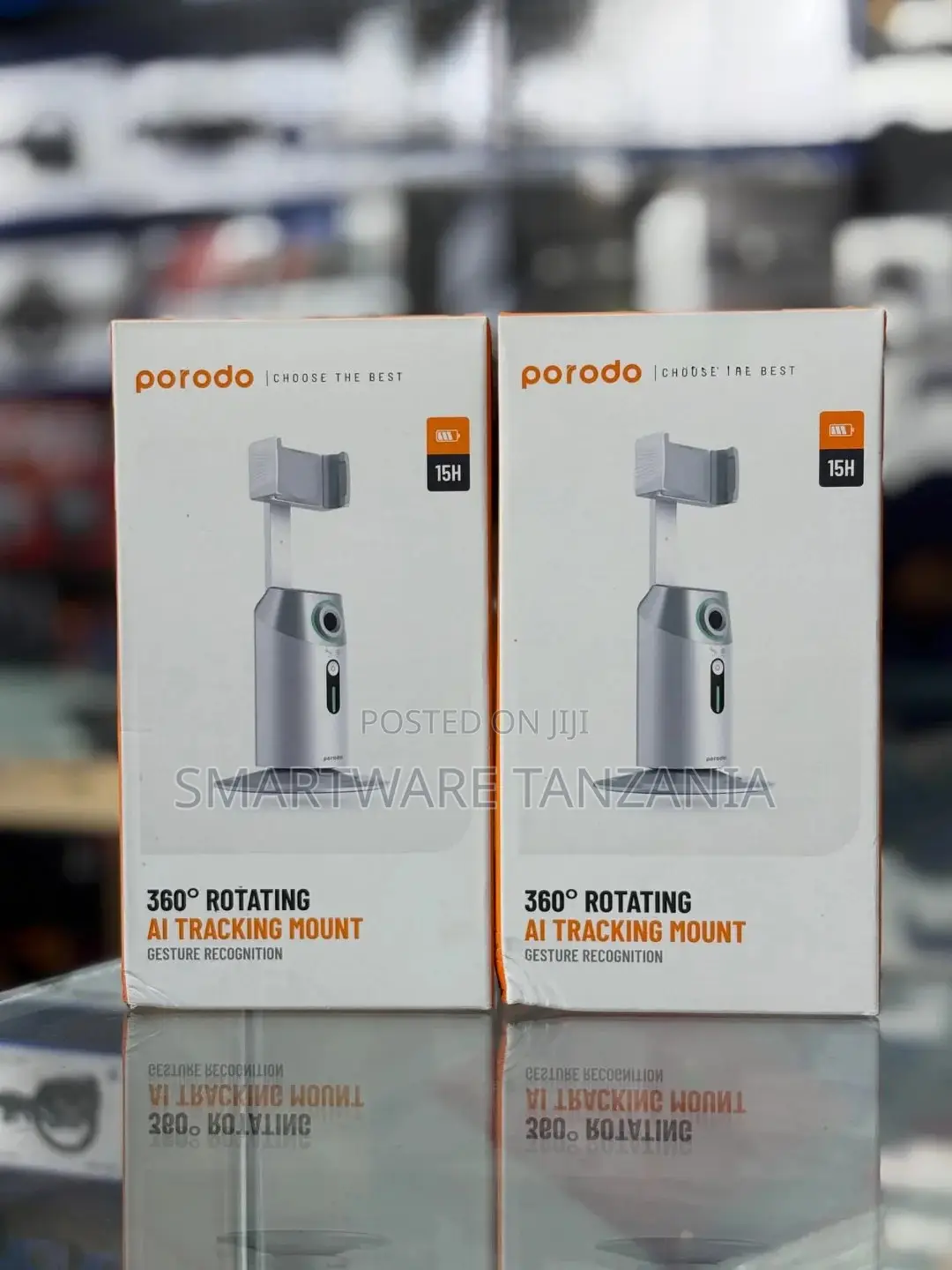 Porodo Ai Tracking 360 Rotating Mount Gimbal, Gesture Recognition
