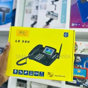 Sq Mobile Ls 980 Desk Phone - Dual Sim GSM Landline for All Networks