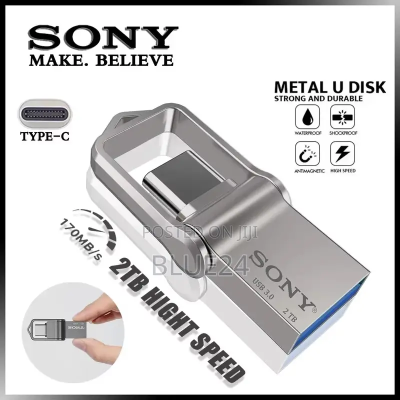 Sony Otg Usb 3.0 Flash Drive 2tb Metal Memory Stick Type-C 2-in-1 3.0
