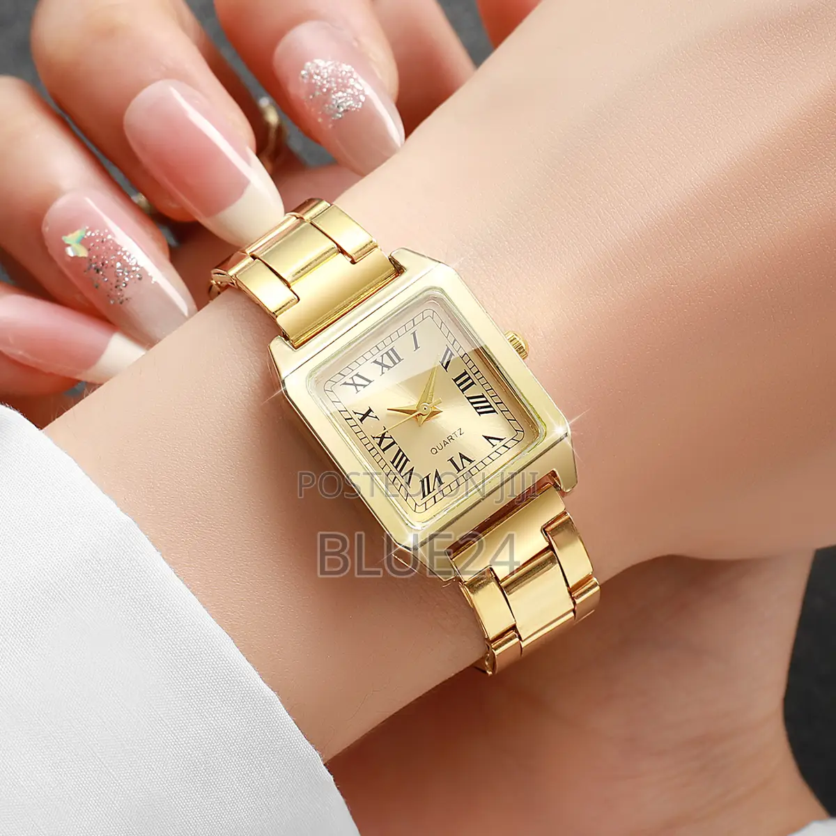 2pcs Fashion Square Dial Women Watches Ladies Quartz Wristwatches