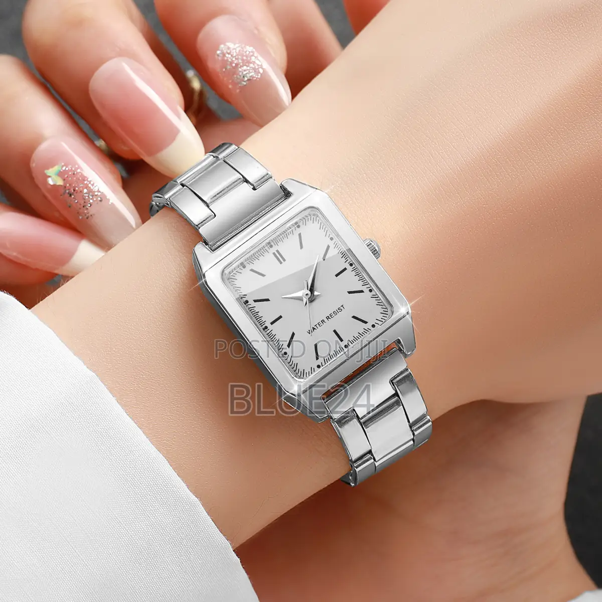 2pcs Fashion Square Dial Women Watches Ladies Quartz Wristwatches