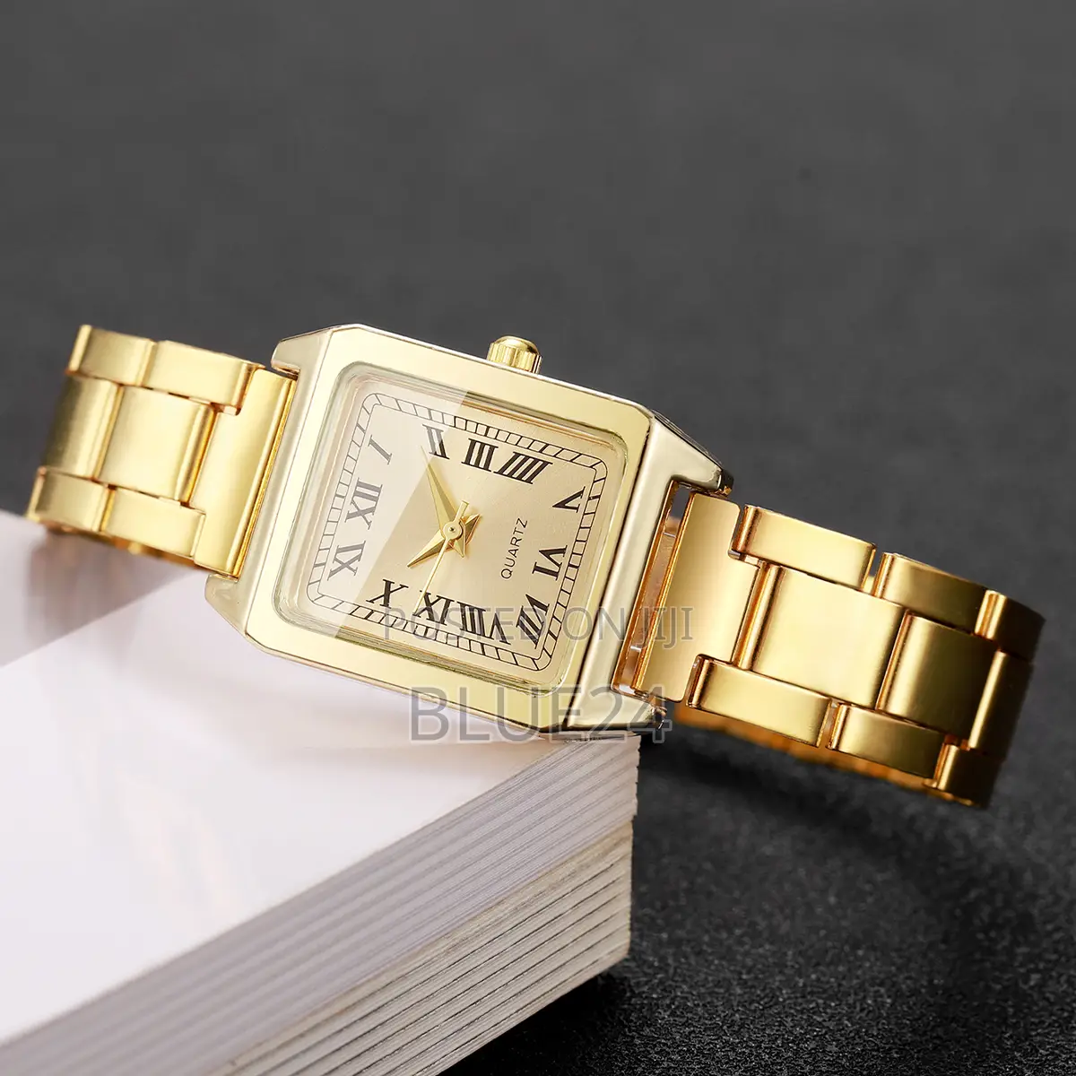 2pcs Fashion Square Dial Women Watches Ladies Quartz Wristwatches