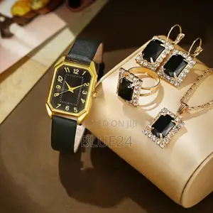 5pcs Luxury Fashion Square Women's Watches Brand Ladies Quartz