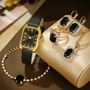 5pcs Luxury Fashion Square Women's Watches Brand Ladies Quartz
