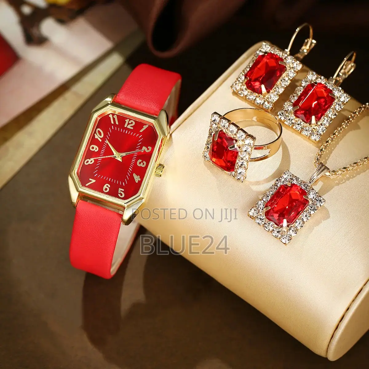 5pcs Luxury Fashion Square Women's Watches Brand Ladies Quartz