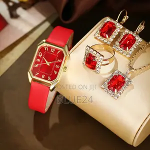 5pcs Luxury Fashion Square Women's Watches Brand Ladies Quartz