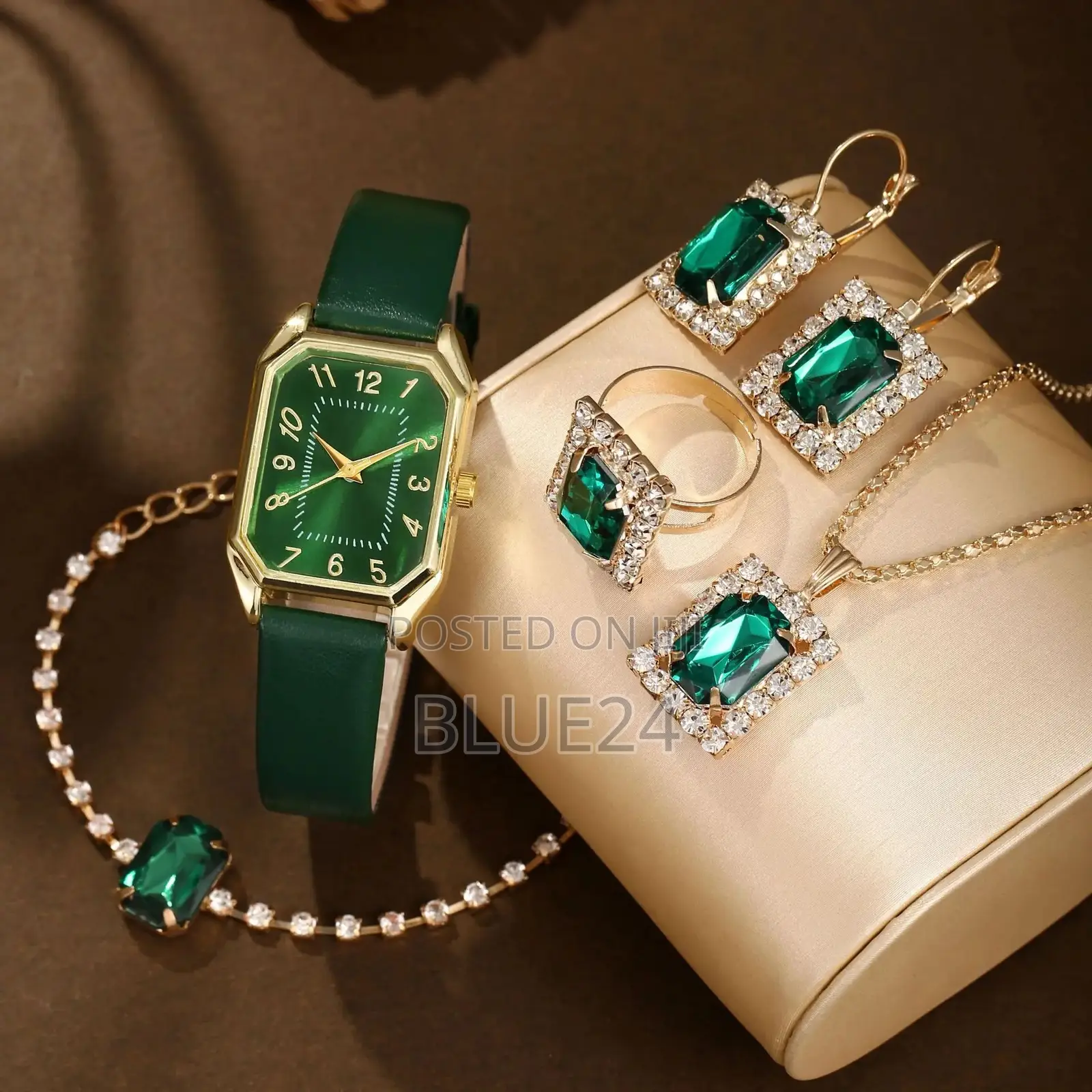 5pcs Luxury Fashion Square Women's Watches Brand Ladies Quartz