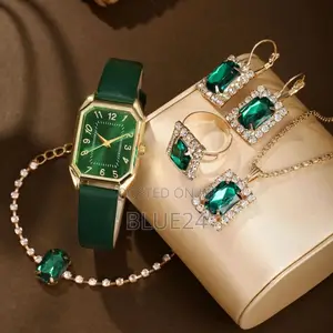 5pcs Luxury Fashion Square Women's Watches Brand Ladies Quartz
