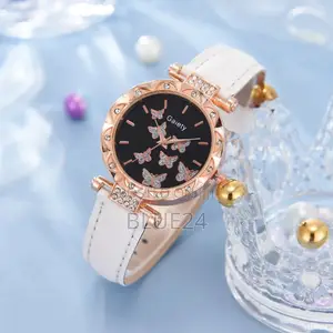 Women Watch Ring Necklace Earrings Bracelet Set Watches Butterfly