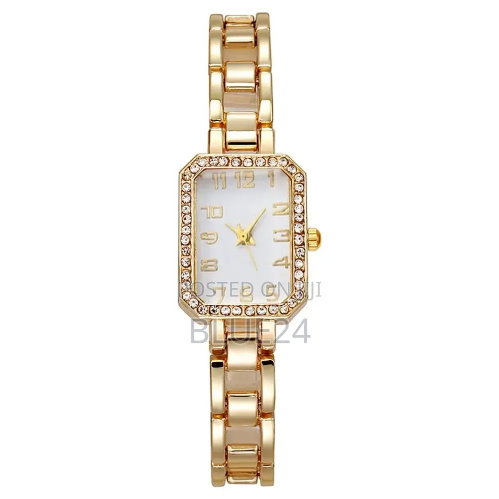 Watch Light Luxury Women's New Office Square Digital Leisure Hollow