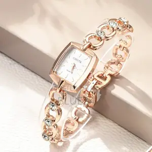Minimalist Square Dial Chain Strap Delicate High-Value Vintage Quartz