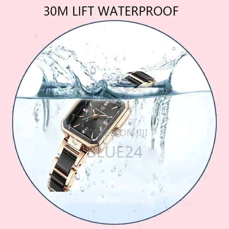 2024 Ceramics Elegant Watch for Women Luxury Brand Waterproof Square