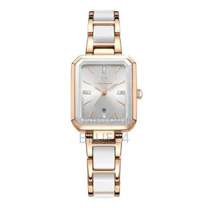 2024 Ceramics Elegant Watch for Women Luxury Brand Waterproof Square