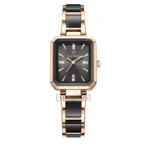 2024 Ceramics Elegant Watch for Women Luxury Brand Waterproof Square