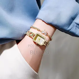 Luxury Ladies Brand Watches Fashion Dresses Square Crystal Minimalist