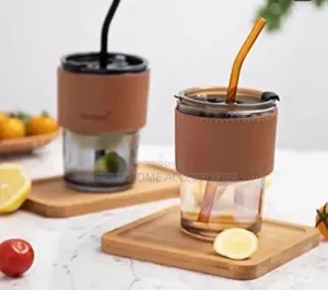 Qglass Tumblers With Lids and Reusable Straws