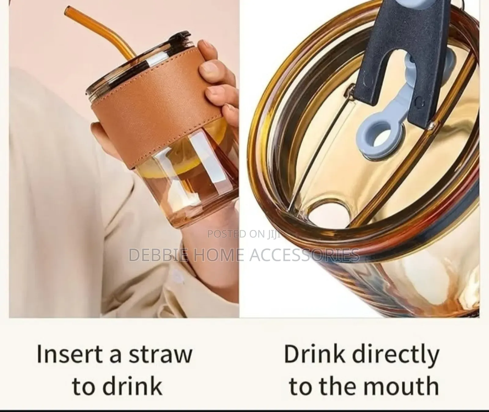 Qglass Tumblers With Lids and Reusable Straws