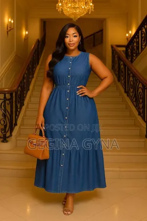 Denin Dress Available Karibuni Sanaa