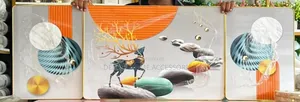 Code 2- Three Panel Wall Art