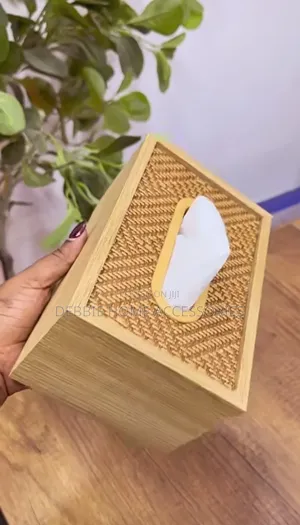 Bamboo Tissue Box Holder.