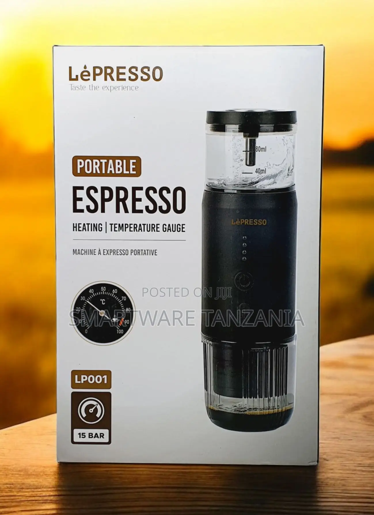 Lépresso Conical Burr Grinder, Rechargeable Adjustable
