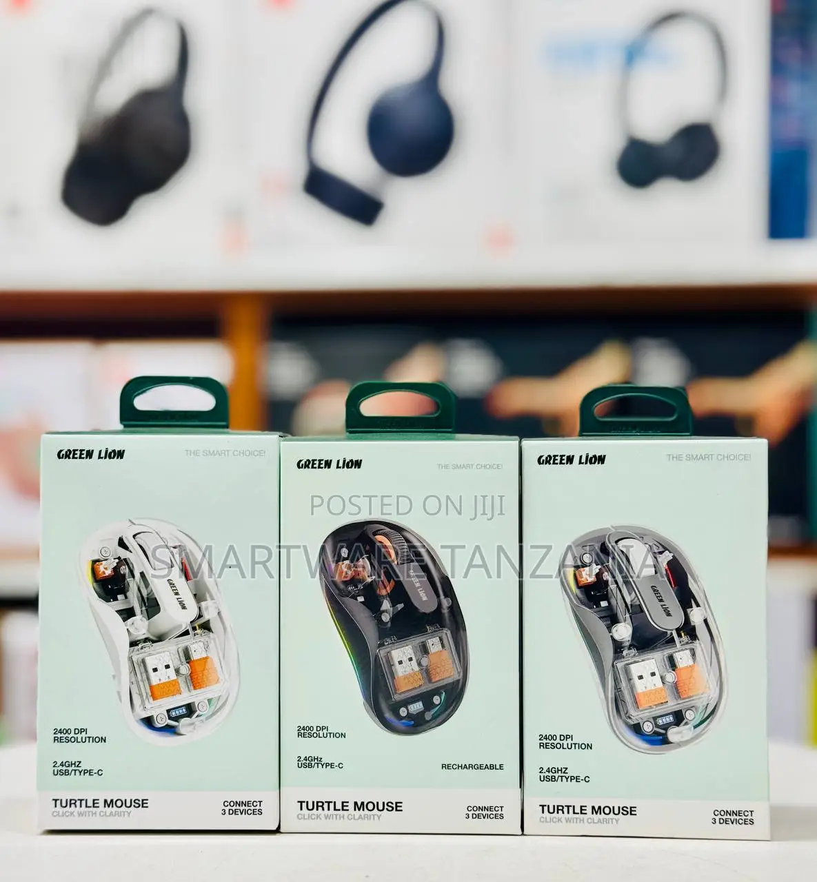 Transparent Clear Cool, Silent Computer Mice, Nano Usb C Receiver