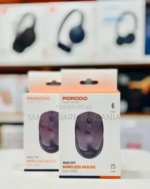 Porodo Dual Mode Wireless Mouse, Bluetooth 5.4 2.4ghz Connectivity