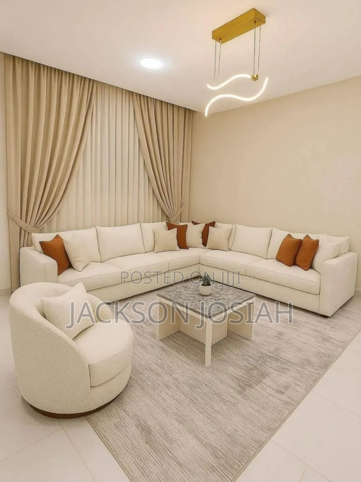 L Shape Sofa and Arm Chair