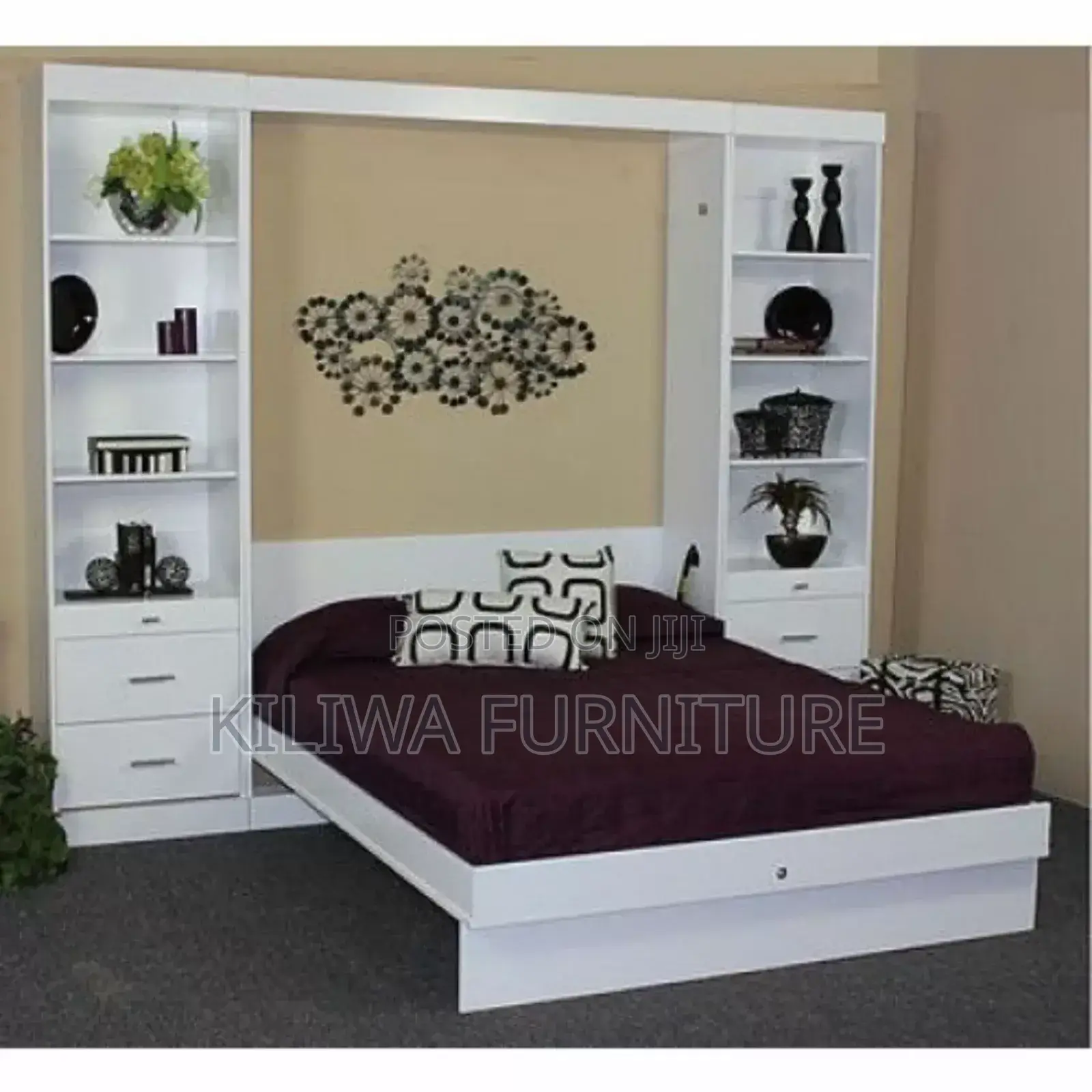 Classic Bed 5 6 and Shelves Design