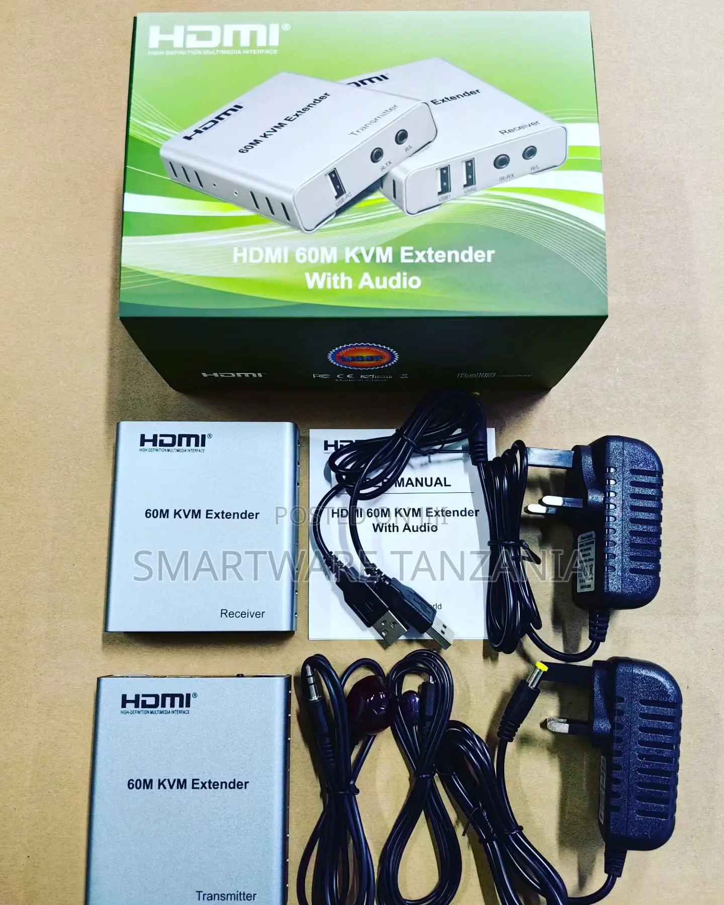 Hdmi KVM Usb Extender Transmit 1080p Hd Video Over Cat5e/6 Ethernet