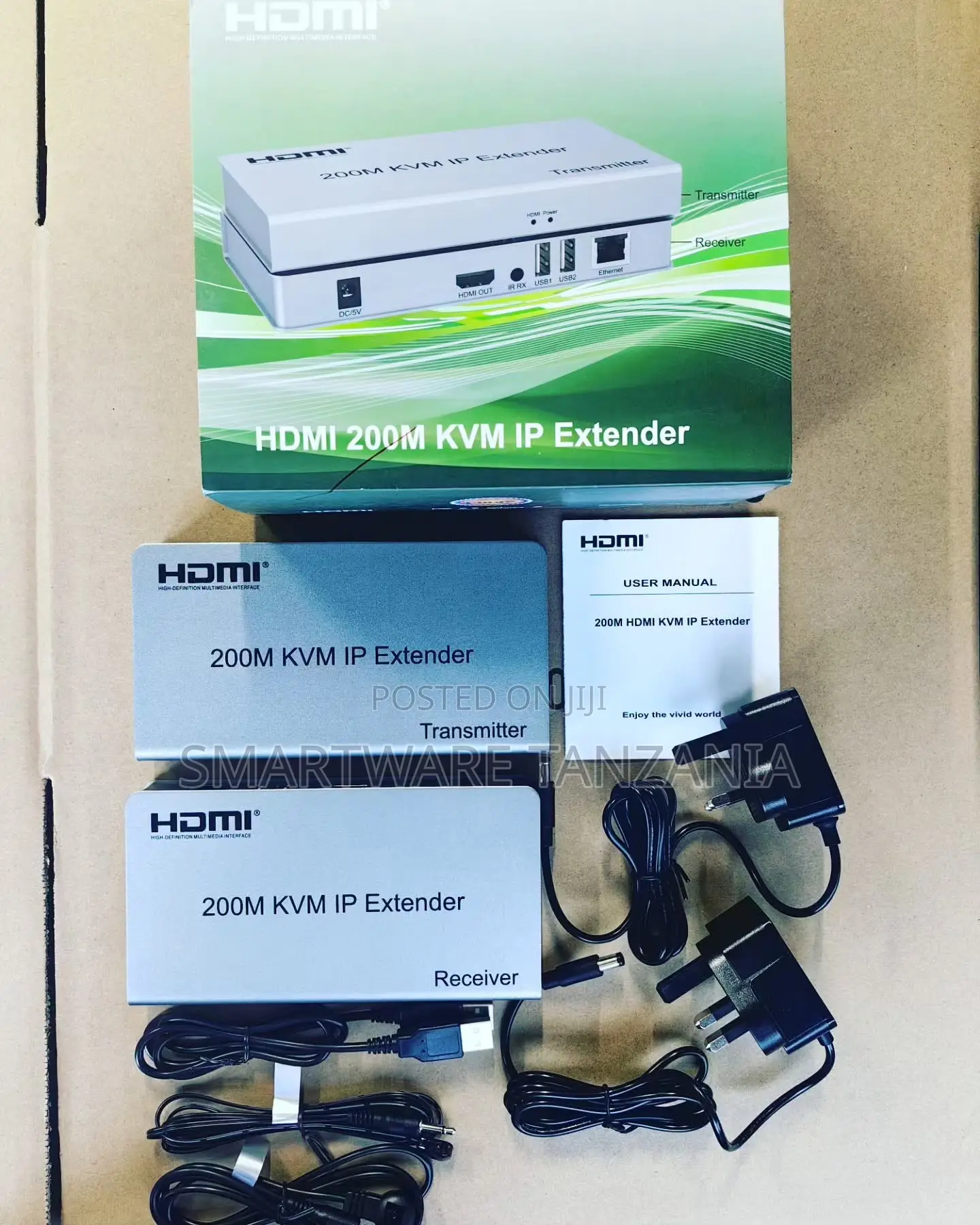 Hdmi Usb KVM Extender Up to 200m Over TCP/Ip, Supports H.264, Ir